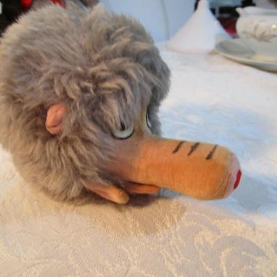 Sale Photo Thumbnail #97: Wily Coyote, Odie, reindeer, monkey, sock monkey, dog, stuffed Smiley , kangaroo & dog puppets