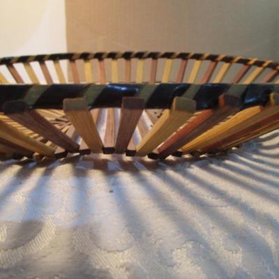 Sale Photo Thumbnail #351: plate is 13" in diameter, basket is  12-1/2" x  10", See pictures