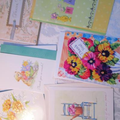 Sale Photo Thumbnail #584: 5 anniversary cards, 6 Valentine's Day cards, 4 birthday cards, 8 thank you cards, all with envelopes.  See pictures