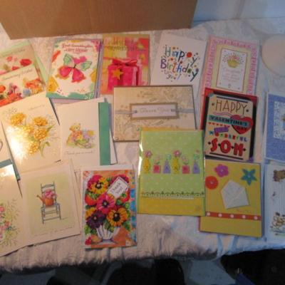 Sale Photo Thumbnail #581: 5 anniversary cards, 6 Valentine's Day cards, 4 birthday cards, 8 thank you cards, all with envelopes.  See pictures