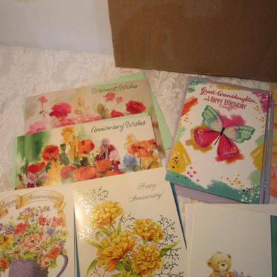 Sale Photo Thumbnail #583: 5 anniversary cards, 6 Valentine's Day cards, 4 birthday cards, 8 thank you cards, all with envelopes.  See pictures