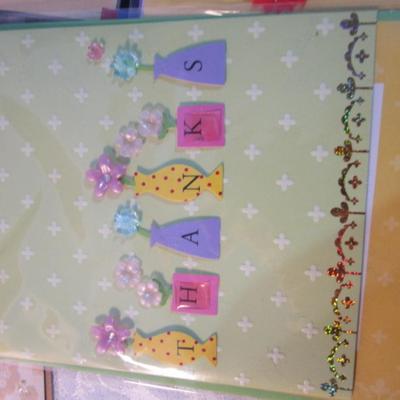 Sale Photo Thumbnail #590: 5 anniversary cards, 6 Valentine's Day cards, 4 birthday cards, 8 thank you cards, all with envelopes.  See pictures