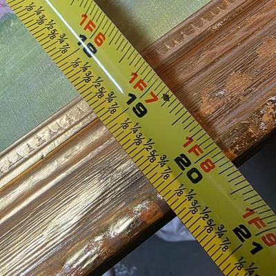 Original 1978 Oil Painting – “The Park” Landscape – Central Coast Art Association Exhibition Piece – Ornate Gold Frame