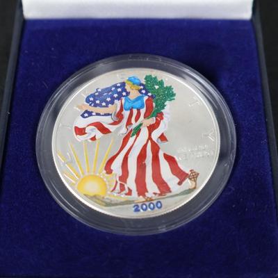 American Silver Eagle Dollar in color