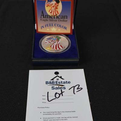 American Silver Eagle Dollar in color