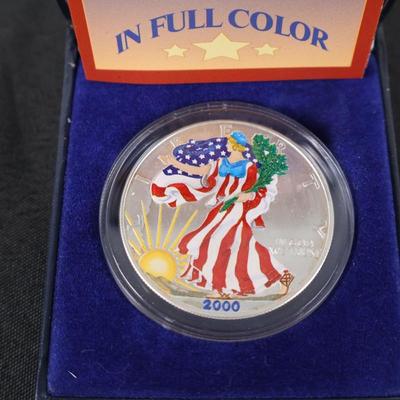 2000 American Silver Eagle In Color