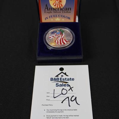 American Silver Eagle in Color