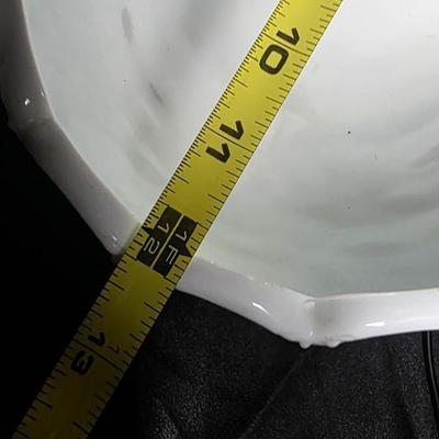 Vintage Indiana Glass “Garland” White Milk Glass Footed Oval Fruit Bowl Centerpiece