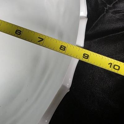 Vintage Indiana Glass “Garland” White Milk Glass Footed Oval Fruit Bowl Centerpiece