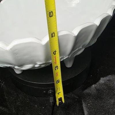 Vintage Indiana Glass “Garland” White Milk Glass Footed Oval Fruit Bowl Centerpiece