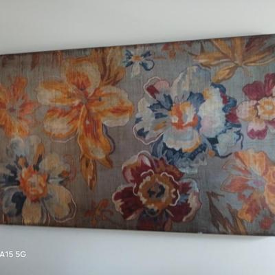 textile screen print of flowers