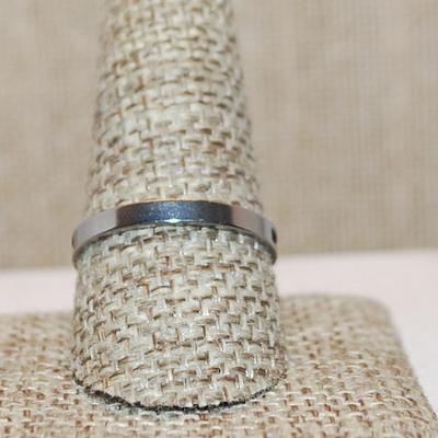 Size 10½ Delicate Stainless Steel "TRIPLE CROWN" Ring (1.5g)