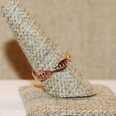 Size 9¼ ROSE GOLD Oval "Fence" Infinity No Stones Ring (1.5g)