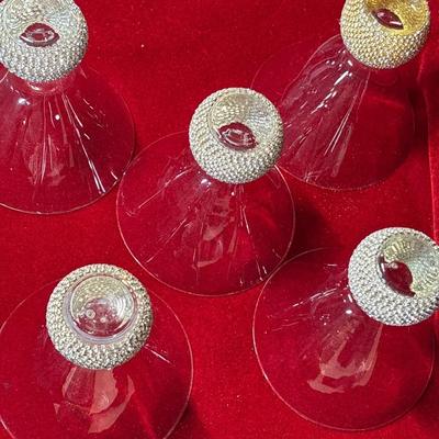Elegant martini rhinestone stemware with glitz!