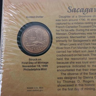 Sacagawea Coins in sealed display (Pair)