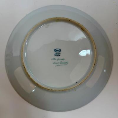 Antique Thomas Sevres Bavaria hand-painted roses Porcelain Plate signed