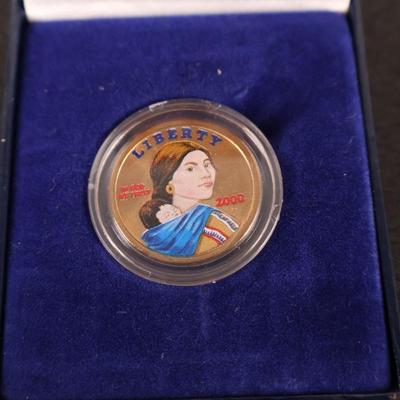 2000 Sacagawea Golden Dollar in Color