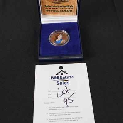 2000 Sacagawea Golden Dollar in Color