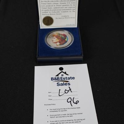 1921 Morgan silver Dollar in Color