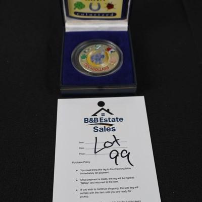 2000 Lucky $10 Liberia Coin in Color