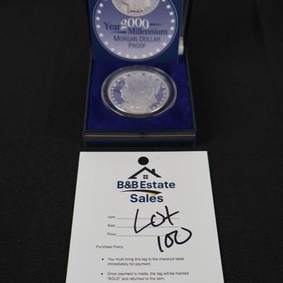 2000 Morgan Silver Dollar Proof - 1 oz Silver