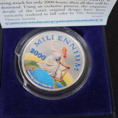2000 Millennium Coin Republic of Liberia 20 Dollars - 1 oz Silver