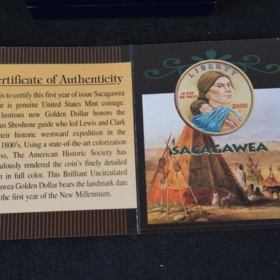 2000 Sacagawea Coin in Color
