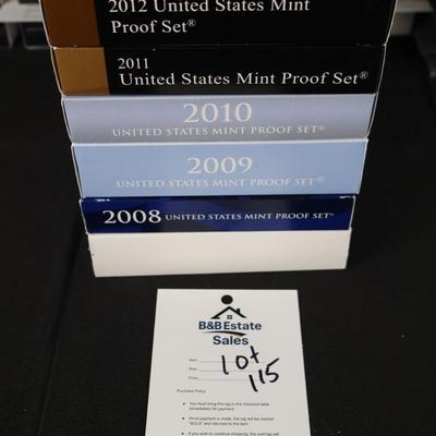 US Mint Proof Coins Sets