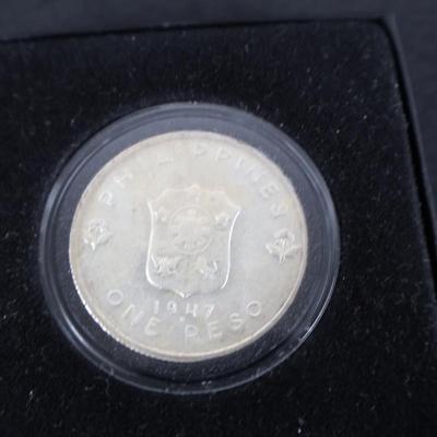 1947 Philippines One Peso – General Douglas MacArthur – Silver Coin