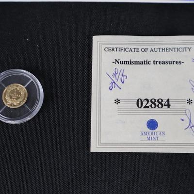 Reproduction Coins With Genuine Gold Coin