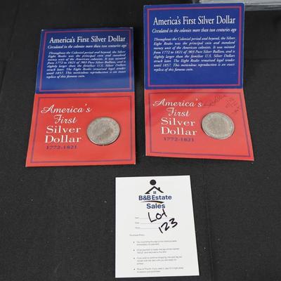 America’s First Silver Dollar – 1772–1821” replicas