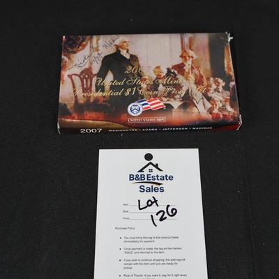 2007 US Mint President Coins