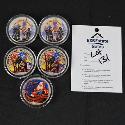 Commerative Silver Coin Lot (5) 1 oz Each
