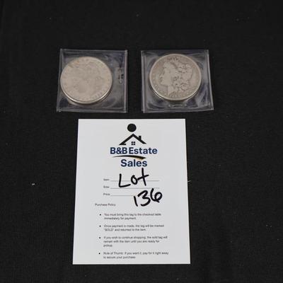 Morgan Silver Dollars - Pair
