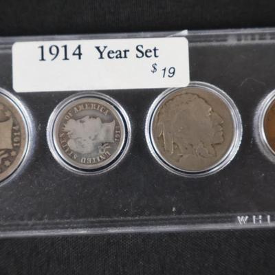 Coins in case Lot (2)