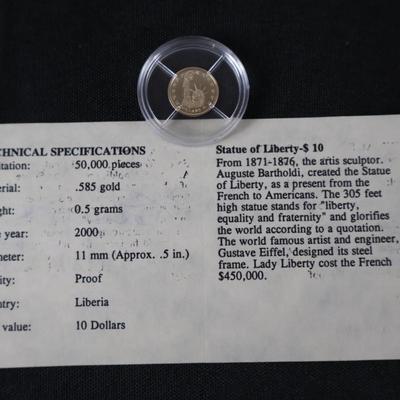 Statue of Liberty $10 Gold Coins Lot (3)