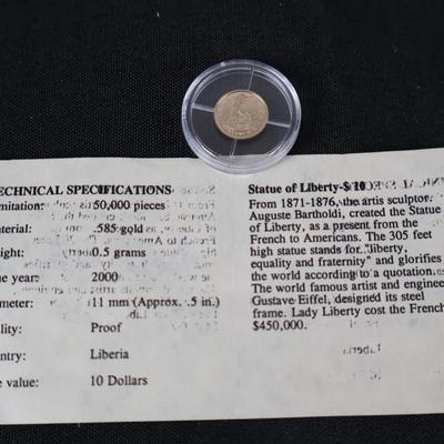 Statue of Liberty $10 Gold Coins Lot (3)