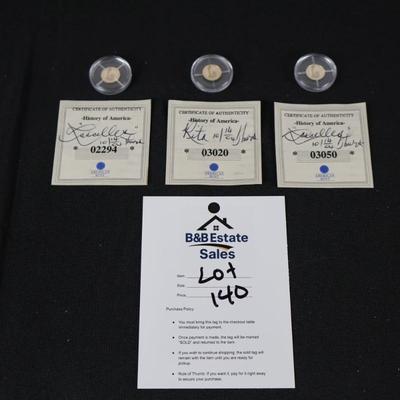 Statue of Liberty $10 Gold Coins Lot (3)