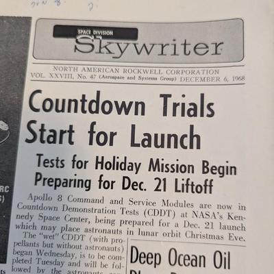 1960's Skywriter & Marshall Star Space Flight News Papers