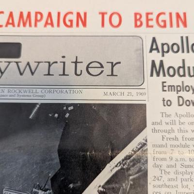 1960's Skywriter & Marshall Star Space Flight News Papers