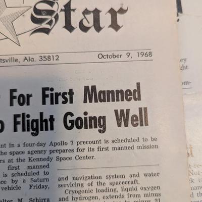 1960's Skywriter & Marshall Star Space Flight News Papers