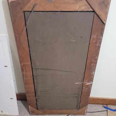 Sale Photo Thumbnail #582: Long shelves and mirror are about 4 ft. See pics, the white mirror has removable glass, could be used as a frame for a photo of your favorite auction person. Bigger mirror is very heavy and likely antique