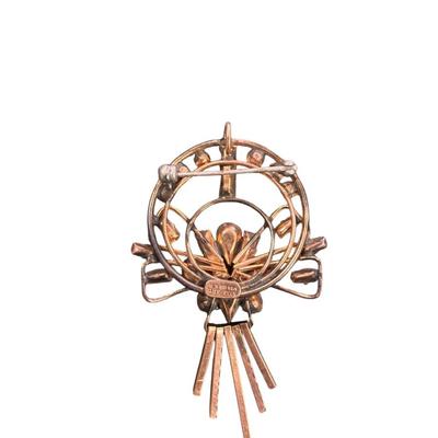 Sale Photo Thumbnail #508: Vintage Star Art 1/20 12K GF Green Rhinestone Brooch With Hook for Necklace