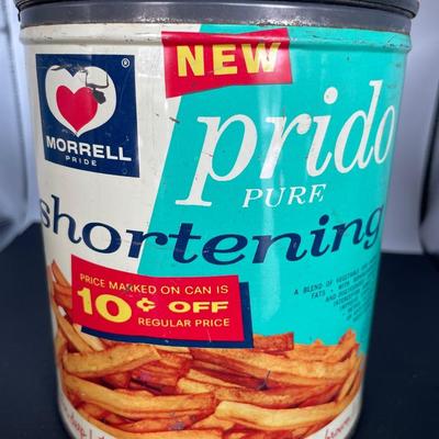 Vintage Prido Pure Shortening can
