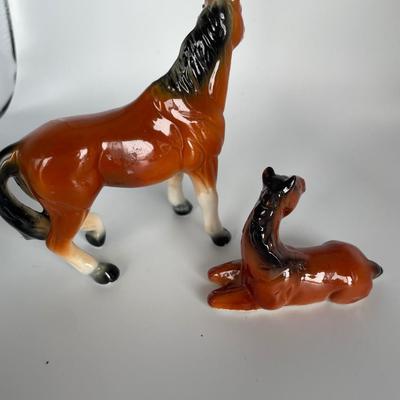 Ceramic horse figurines