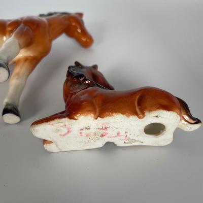Ceramic horse figurines