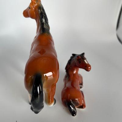 Ceramic horse figurines