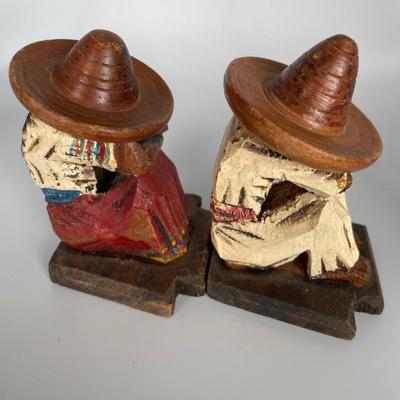 3” t wood Mexican figures