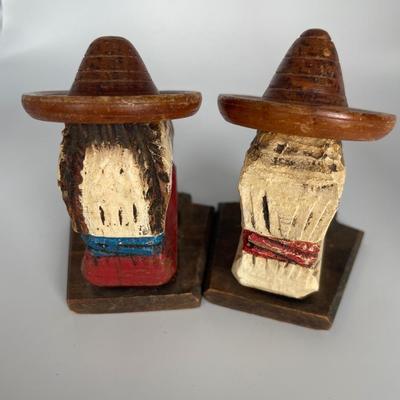 3” t wood Mexican figures
