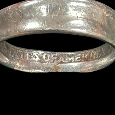 Sale Photo Thumbnail #541: Ring Made from a US Quarter   Silver